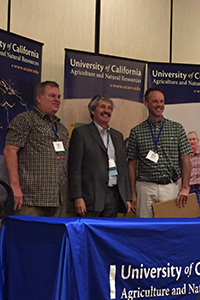 Haviland (third from left) receiving the Distinguished Service Award for Outstanding Extension at the UC Agriculture and Natural Resources Statewide Conference. Credit: Pam Kan-Rice, UC ANR. Photo by: Pam Kan-Rice, UC ANR